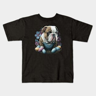 Easter Bulldog Kids T-Shirt